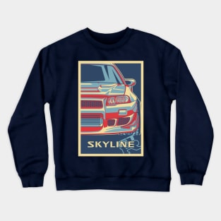 vintage skyline r34 gtr Crewneck Sweatshirt